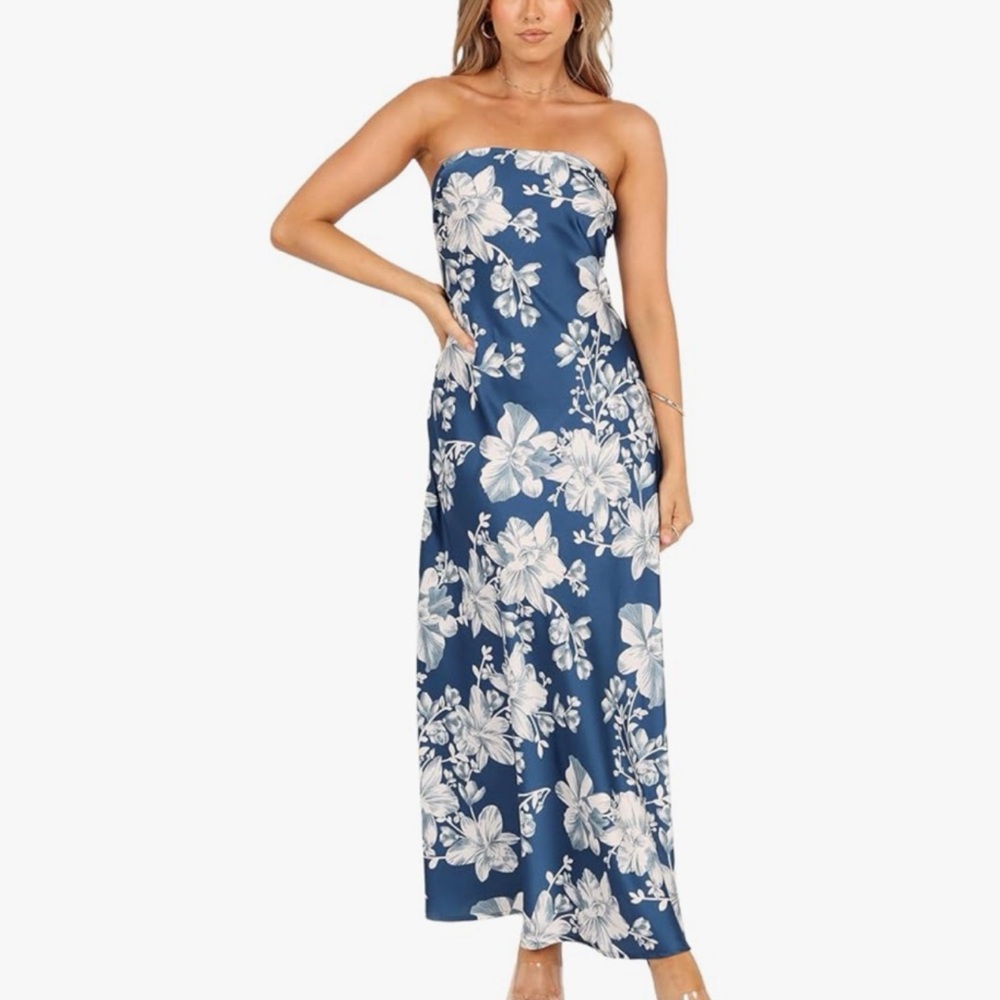 Blue and White Petal and Pup dress